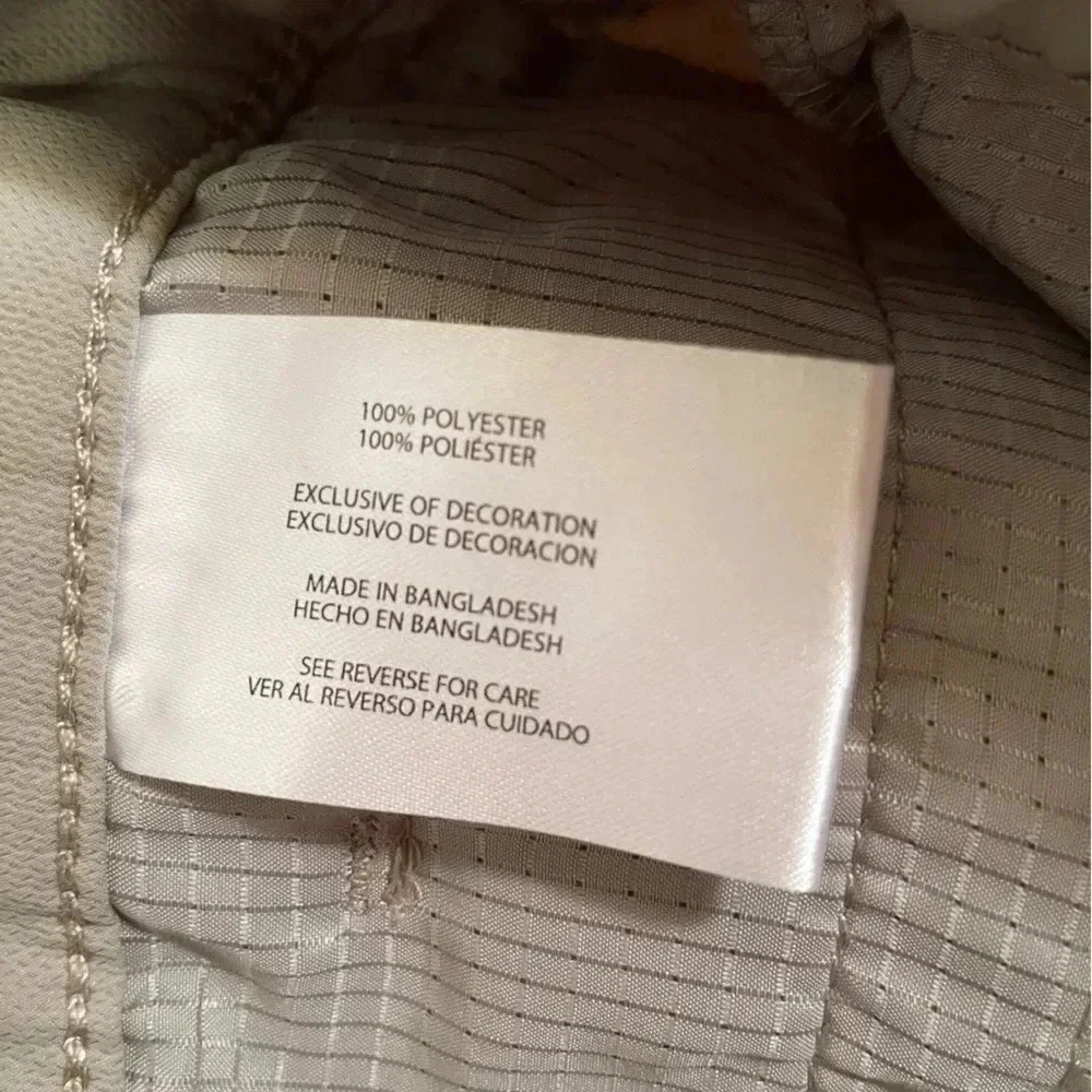 Banana Republic Mens Chino Pants Ivory Straight Leg Zip Fly Size 36x30 Polyester - Picture 2 of 9